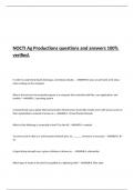 NOCTI Ag Productions questions and answers 100&percnt; verified&period;