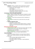 Unit 4 Psychology  PSY 102
