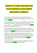 Florida 2-15 exam &vert; Questions and Correct Solutions &vert;Latest Update 2024&sol;2025 &vert; Graded A&plus;