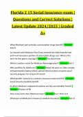 Florida 2 15 Social insurance exam &vert; Questions and Correct Solutions &vert; Latest Update 2024&sol;2025 &vert; Graded A&plus;
