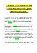 2-15 Final Exam &vert; Questions and Correct Answers &vert; latest Update 2024&sol;2025 &vert; Graded A&plus;