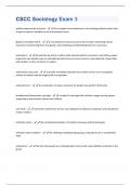 CSCC Sociology Exam 3  &lpar;Questions & Answers&rpar; Rated 100&percnt;