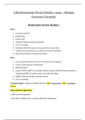 C785 Biochemistry Review Module 1 2020 | C 785 Biochemistry Review Week 1 2020 – Western Governors University ( 100% Correct Questions & Answers) A Grade