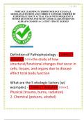 PORTAGE LEARNING PATHOPHYSIOLOGY EXAM ALL  MODULES QUESTIONS AND CORRECT ANSWERS VERIFIED BY  EXPERTS&vert;ACCURATE ACTUAL EXAM WITH FREQUENTLY  TESTED QUESTIONS AND STUDY GUIDE GUARANTEED PASS  ALREADY GRADED A&plus; LATEST UPDATE 2024&sol;2025