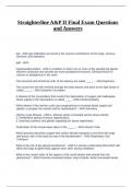 A&P 1&comma; 2 Straighterline Anatomy and Physiology Exams Bundled Together with complete solutions Questions and Answers &lpar;Verified Answers&rpar;&lpar;Full Solution Pack&rpar;
