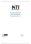 Dietistisch handelen beroepsopdracht NTI Jaar 2 8.0