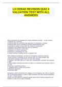 CERAD THEORY EXAMS  WITH QUESTIONS AND 100&percnt; CORRECT ANSWERS