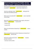 Advanced Med-Surg Principles Jersey College Exam 1 Questions And Answers 