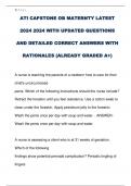 ATI CAPSTONE OB MATERNTY LATEST  2024 2024 WITH UPDATED QUESTIONS  AND DETAILED CORRECT ANSWERS WITH  RATIONALES &lpar;ALREADY GRADED A&plus;&rpar; 