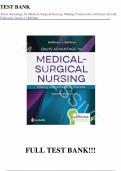 Test Bank - for Davis Advantage for Medical-Surgical Nursing Making Connections to Practice Second Edition by Janice J&period; Hoffman&comma; All Chapters &vert; Complete Guide A&plus;