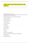 NURS 1140 Final Exam Questions and answers&period;