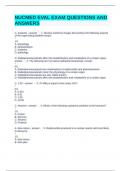NUCMED EVAL EXAM QUESTIONS AND ANSWERS