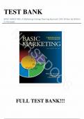 Test Bank - for BASIC MARKETING A Marketing Strategy Planning Approach 19th Edition by William D&period; Perreault&comma; All Chapters &vert; Latest Update &vert; Complete Guide A&plus;