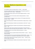 Nuclear Medicine Questions and Answers