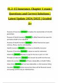 FL 2-15 Insurance&period; Chapter 1 exam &vert; Questions and Correct Solutions &vert; Latest Update 2024&sol;2025 &vert; Graded A&plus;
