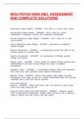 WGU PSYCH D094 OBJ  ASSESSMENT AND COMPLETE SOLUTIONS