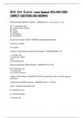 BIO 201 Exam  Latest Updated 2024 WITH 100&percnt; CORRECT QUESTIONS AND ANSWERS