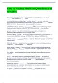 Intro to Nuclear Medicine Questions and Answers