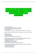 CWEA COLLECTIONS SYSTEM MAINTENANCE GRADE 3 TEST QUESTIONS WITH ALL ANSWERS