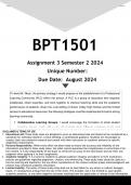 BPT1501 Assignment 3 &lpar;ANSWERS&rpar; Semester 2 2024 - DISTINCTION GUARANTEED