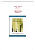 Student Solutions Manual  to  Accompany Applied Linear Statistical Models Fifth Edition 2024&vert;&vert; GRADED A&plus;