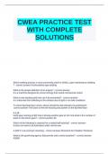 CWEA Collections System Maintenance  TEST WITH ALL ANSWERS