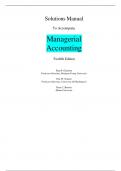 Solutions Manual To Accompany Managerial Accounting Twelfth Edition by  Ray H&period; Garrison 2024