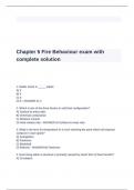 Chapter 5 Fire Behaviour exam with complete solution