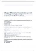 Chapter 3 Personal Protective Equipment exam with complete solutions