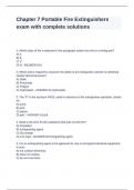 Chapter 7 Portable Fire Extinguishers exam with complete solutions&period;