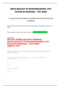 BROCK BIOLOGY OF MICROORGANISMS 13TH EDITION BY MADIGAN &ndash; TEST BANK