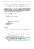 SOUTHERN UNION STATE COMMUNITY COLLEGE SIMULATION LAB PREP SHEET FOR N201-B .