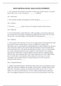 SOCW 340 FINAL EXAM QUESTION BANK (200 Q&A, All Correct Answers, Best Preparation Document):  BALL STATE UNIVERSITY