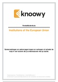 Institutions of the EU samenvatting