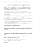 NUR699 WEEK 2 DISCUSSION QUESTION 1