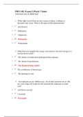Phy-102 Exam 2 &lpar;Week 7 Quiz&rpar;  &lpar;elaborations&rpar; PHY-102&comma; Introduction to Physical Science &lpar;PHY-102&rpar; 