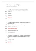 Phy-102 Exam 2 (Week 7 Quiz)  (elaborations) PHY-102, Introduction to Physical Science (PHY-102) 