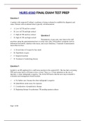 NURS-6560 FINAL EXAM TEST PREP 2020-2021