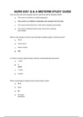 NURS 6551 Q & A MIDTERM STUDY GUIDE LATEST VERSION -SATISFACTION GUARANTEED 2020&sol;2021