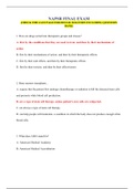 NAPSR FINAL EXAM- Questions and Answers