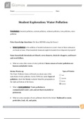 APES 110_Gizmo_Student Exploration: Water Pollution_2021 | APES 110_Gizmo Water Pollution