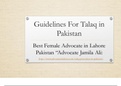 Legal Guide of Talaq Procedure in Pakistan