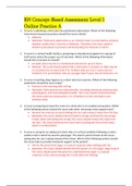 RN Concept-Based Assessment Level 1 A Test Bank&comma; Latest 2020&sol;2021 Complete answers&sol;rationales&period;