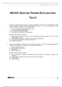 Med Surg 2210 NCLEX TEST 2 WITH EXPLANATIONS (A GRADE)