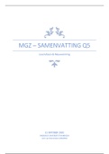 MGZ - Samenvatting Q5 (Levensfasen & Nieuwvorming)