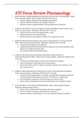 NURS 3301&sol; ATI Focus Review Pharmacology
