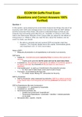 ECON104 Goffe Final Exam &lpar;Questions and Correct Answers 100&percnt; Verified&rpar;