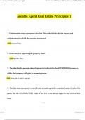 Aceable Agent Exam BUNDLED with correct Answers 100&percnt;   Aceable Agent Texas Real Estate Principles Aceable Law of Agency Review &lpar;2024 &sol; 2025&rpar; Actual Questions with Verified Answers&comma; 100&percnt; Guarantee Pass