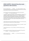 SP&emacr;D SAPPC- General Security exam questions with answers&period;