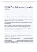 PSCI 110 Final Study exam with complete solution
